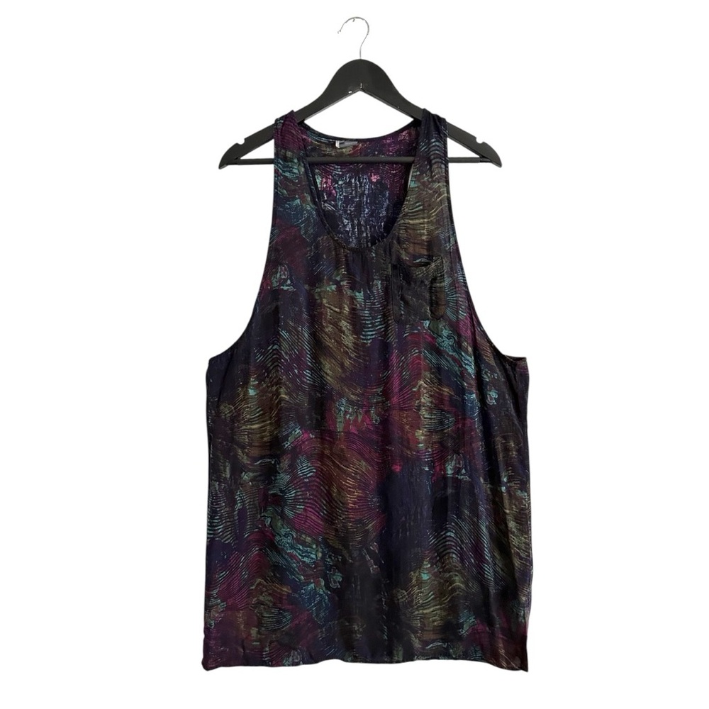 Sparkle & Fade Urban Outfitters Abstract Racerback Tank Top Loose Fit Size Large